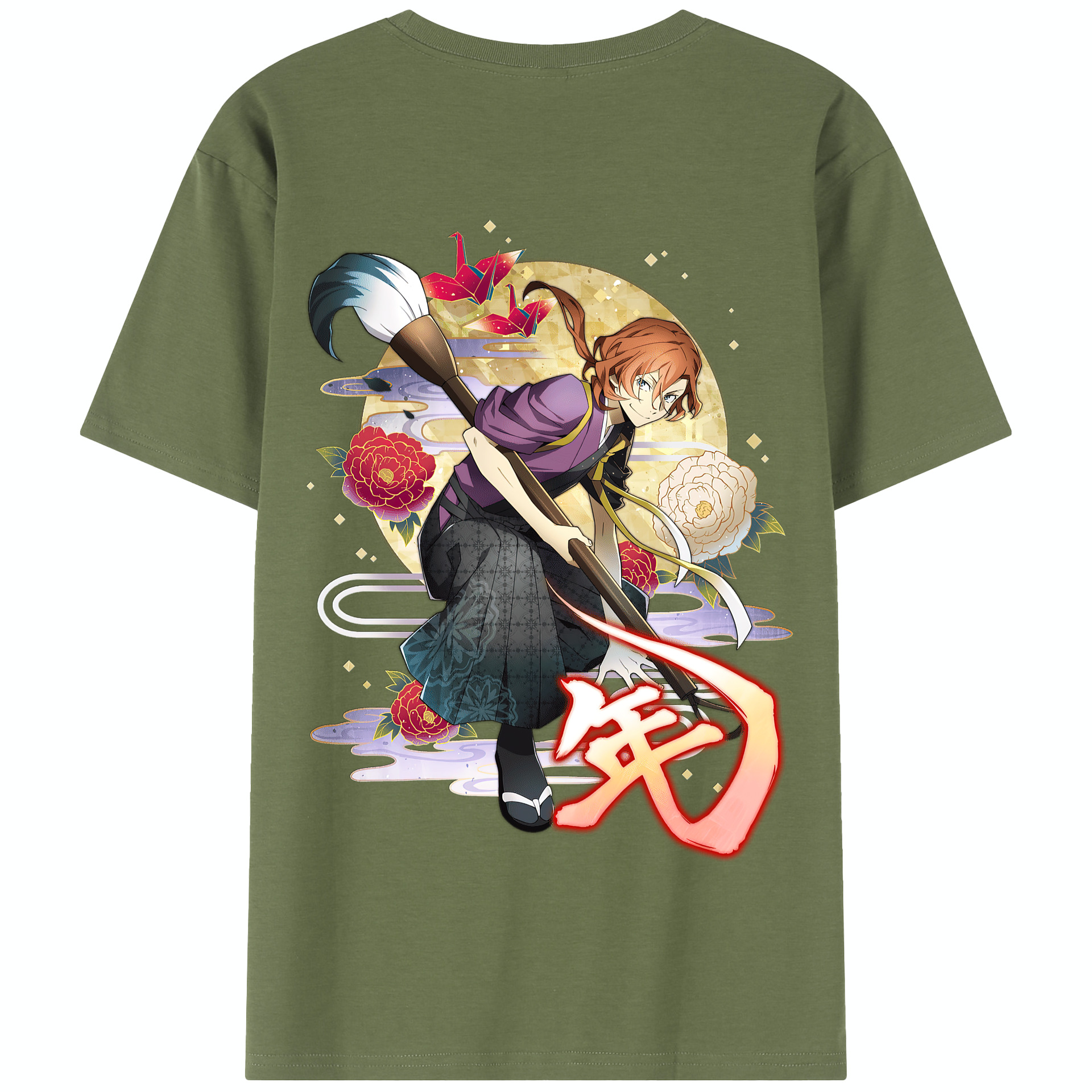 （画像用） 文豪ストレイドッグス Bungo Stray Dogs 綿100％半袖Tシャツ（背面プリント）